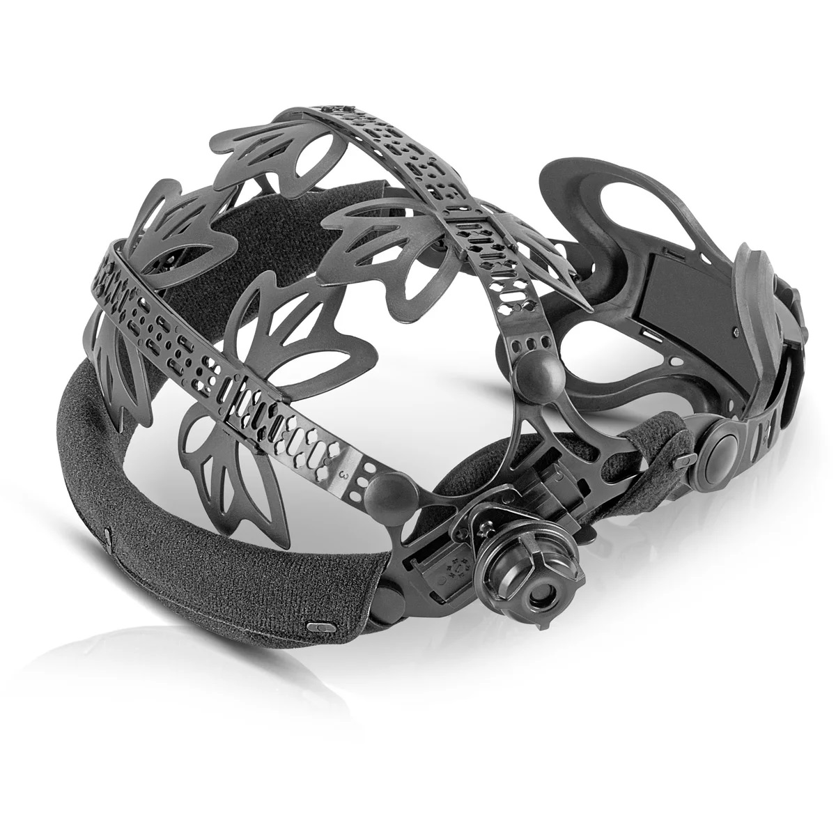 VICKY headband for welding helmets made of high-quality plastic with versatile adjustment options, ergonomic fit, integrated head pad and replaceable sweatband.