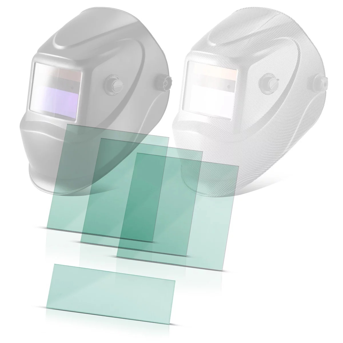 VICKY Welding Helmet Lenses Set of 4, Inner and Outer Replacement Lenses | Welding Protection Glass | Replacement Lenses for Fully Automatic Welding Helmets ST 450 R | ST 450 RC