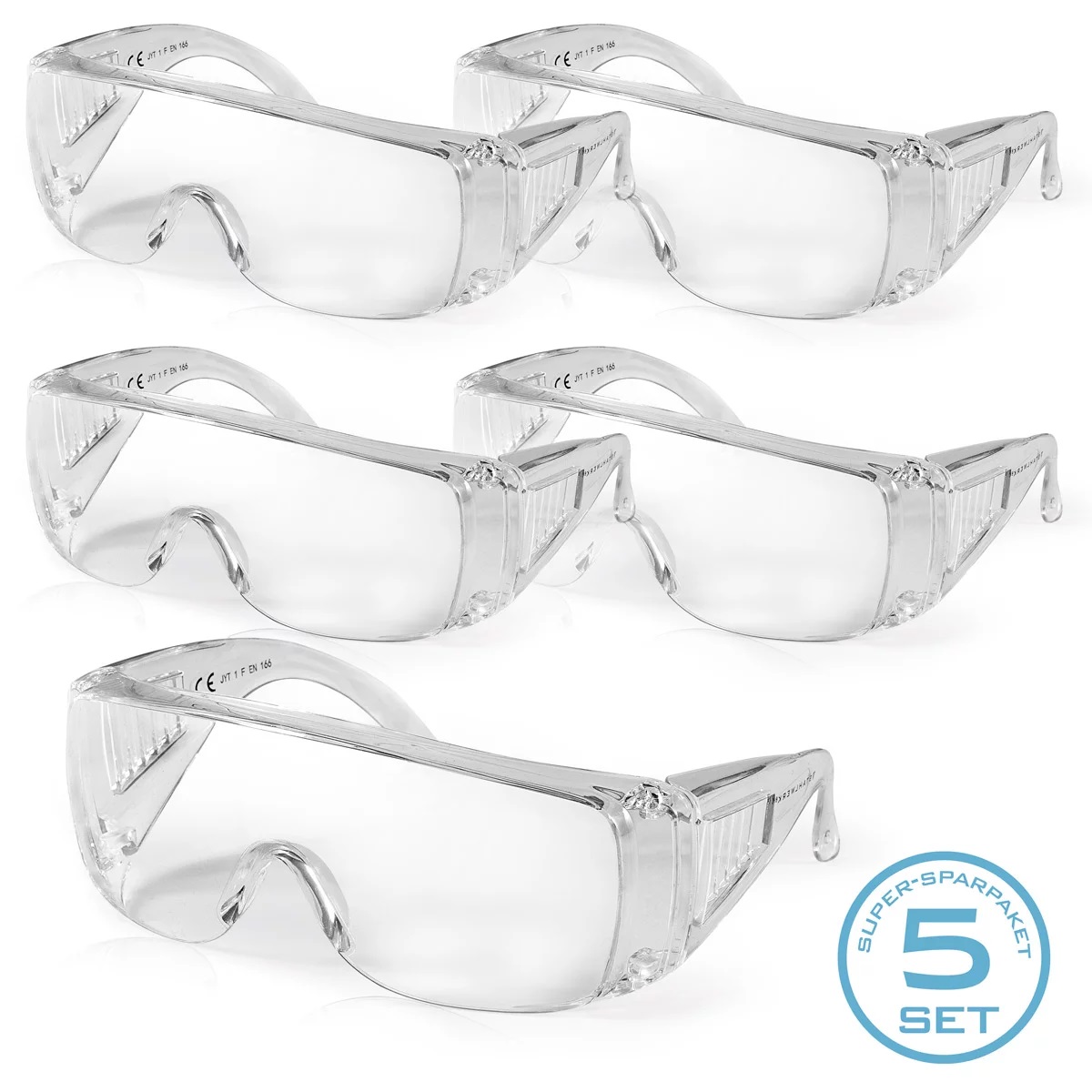 Vicky Scratch resistant safety goggles set of 5 for the eyes Perfect complement work safety equipment