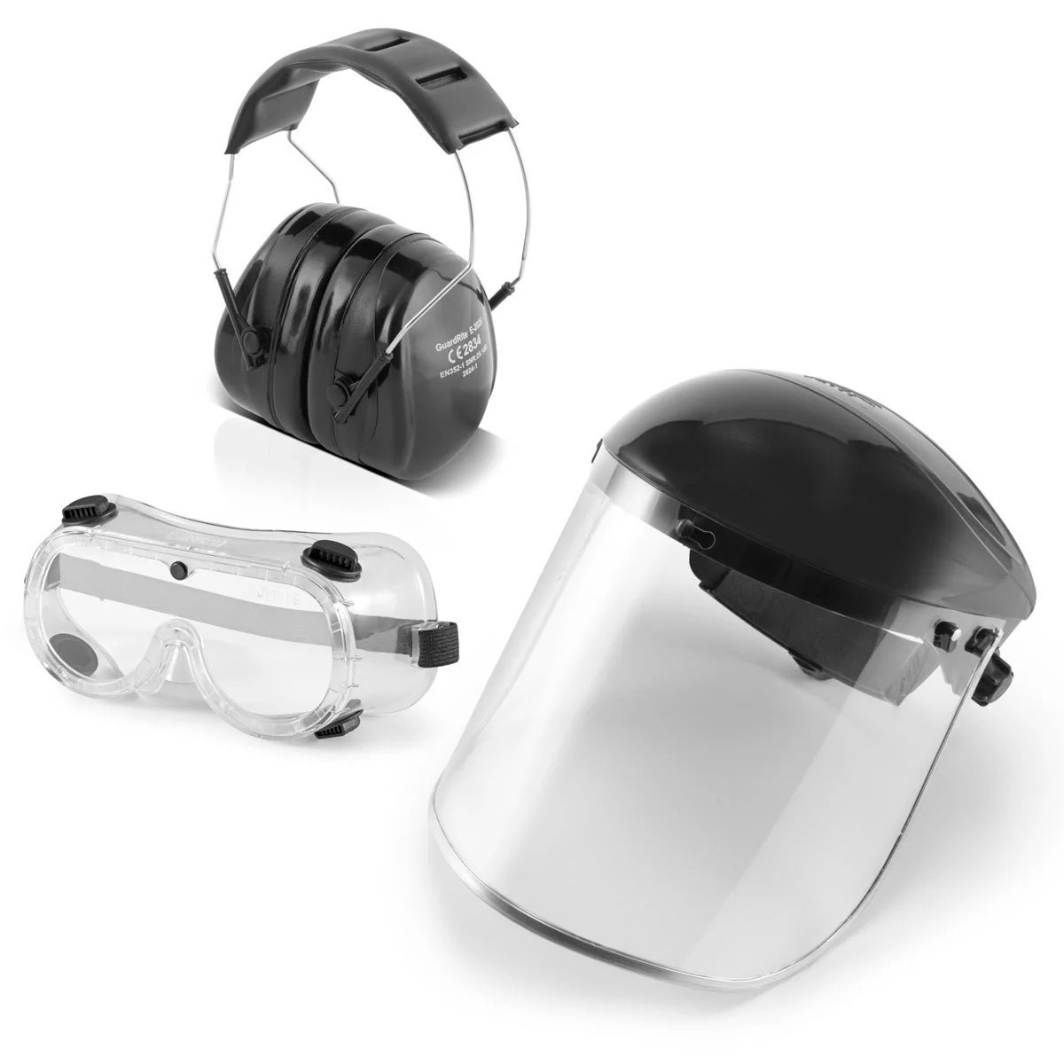 Vicky Work Protection Set AS-2 Safety Goggles Hearing Protection Face Shield Visor Ear Muffs Perfect protection when working
