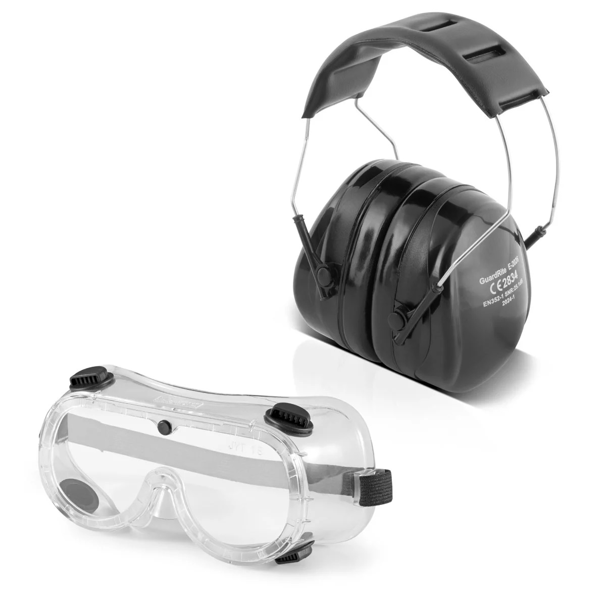 Vicky Work Protection Set AS-4 Safety Goggles Hearing Protection Basket Goggles Overglasses Capsule Hearing Protection Perfect Protection at Work