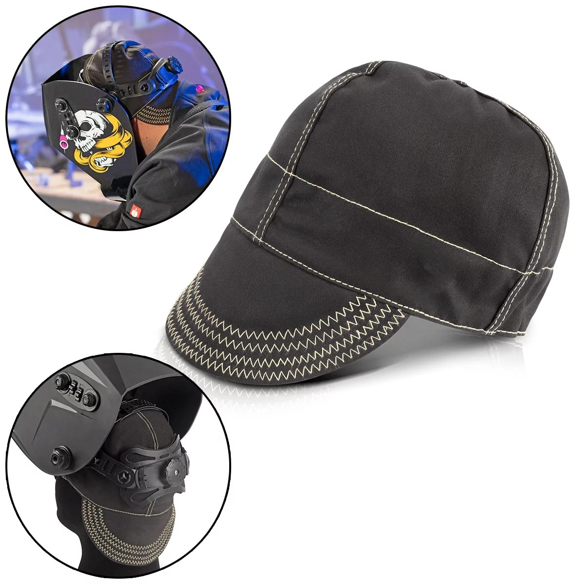 Vicky Welding cap | welding helmet | welding hood | welding mask | flame-retardant protective clothing for welding and plasma cutting