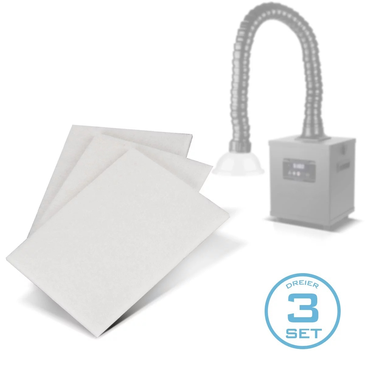 Vicky Set of 3 pre-filters for fume extraction system FE-150 ST replacement filter | filter mat | air filter | pre-filter mat for extraction system | fume absorber | fume extractor | welding fume